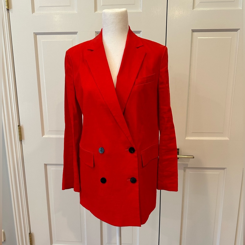 Theory Piazza Jacket Good Linen Sz 4 NWT